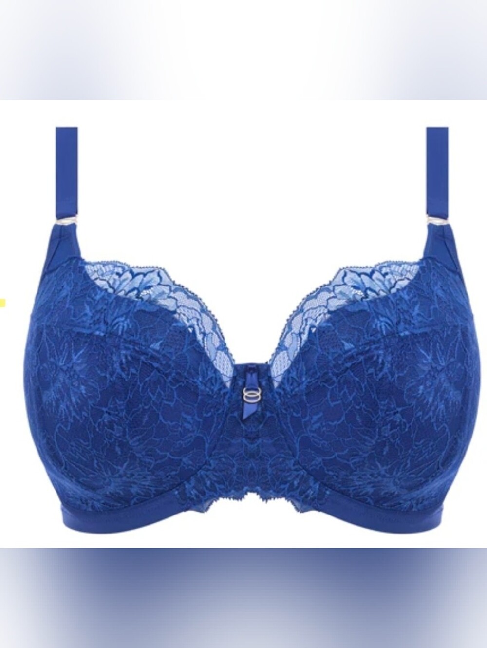 Elomi Royal Blue Lace Underwire Half Cup Bra